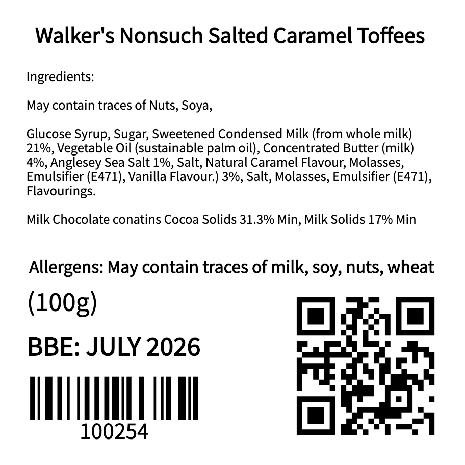 Walker's Nonsuch Salted Caramel Toffees (100g)