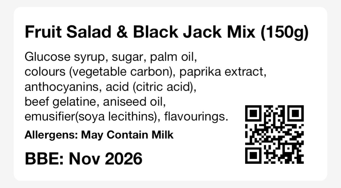 Barratt Fruit Salad & Black Jack Chew Jar (150g)